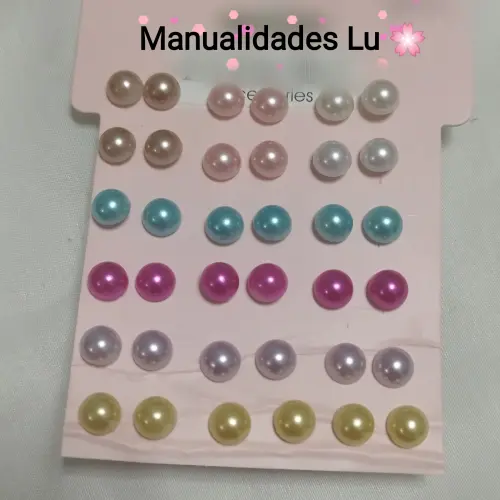 Aretes media perla — imagen 1