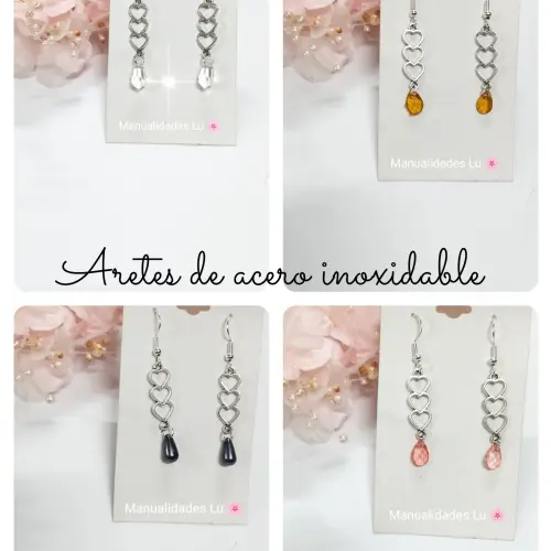 Aretes triple corazón — imagen 1