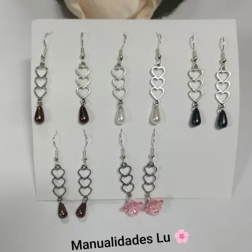 Aretes triple corazón — imagen 2