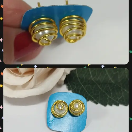 Aretes con perla encapsulada #30A — imagen 1