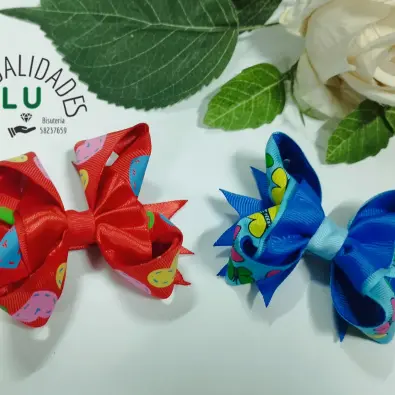 Lazo mariposa doble color. #59A — imagen 1