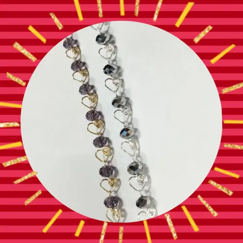 Pulsera de corazones y cristales — imagen 3
