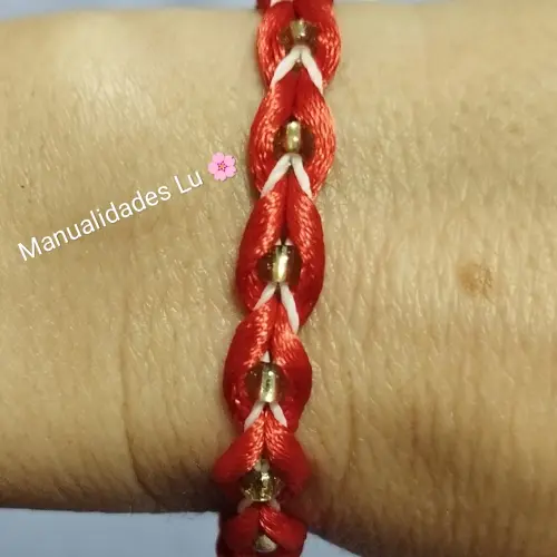 Pulsera tejida en forma de V. p23N — imagen 2