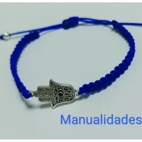 Pulsera macramé tejida mano de Fátima plana — imagen 2