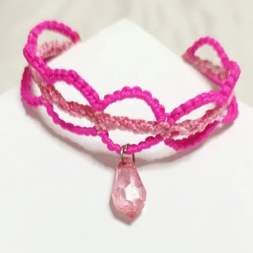 Pulsera macramé tejida con degradé. p20N — imagen 1