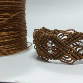 Pulsera macramé tejida ancha de rombos. p63B — imagen 1