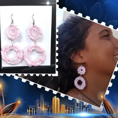 Aretes tejidos a crochet — imagen 7