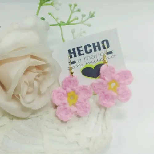 Aretes tejidos a crochet — imagen 5