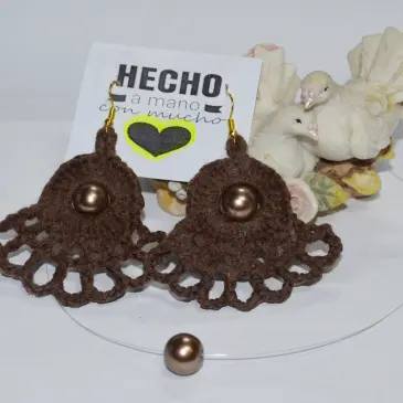 Aretes tejidos a crochet — imagen 2