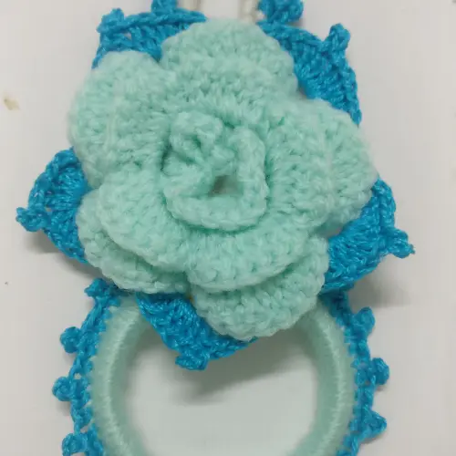 Colgadores de paños de cocina en forma de flor tejida a crochet's photo #1
