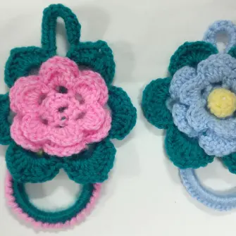 Colgadores de paños de cocina en forma de flor tejida a crochet's photo #2
