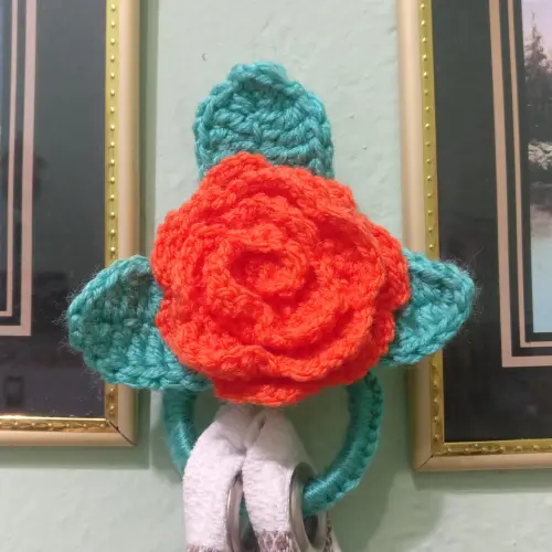 Colgadores de paños de cocina en forma de flor tejida a crochet's photo #1