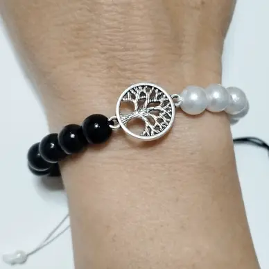 Pulso de perlas con conector árbol de vida — imagen 2