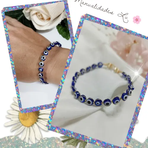 Pulsera de alambre con ojos turcos. #68 A — imagen 1