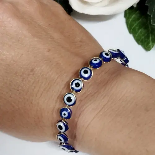 Pulsera de alambre con ojos turcos. #68 A — imagen 5