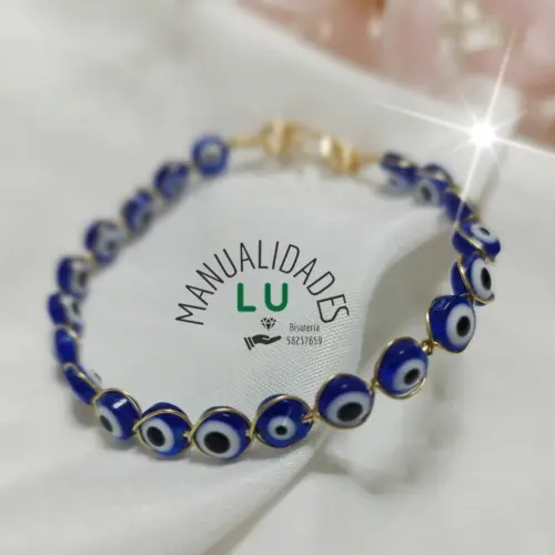 Pulsera de alambre con ojos turcos. #68 A — imagen 2