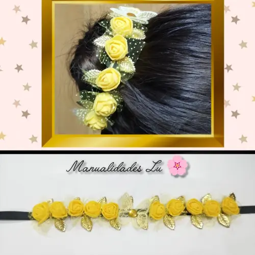 Corona de flores para la cebolla del cabello. #68A — imagen 3