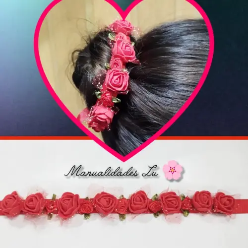 Corona de flores para la cebolla del cabello. #68A — imagen 2