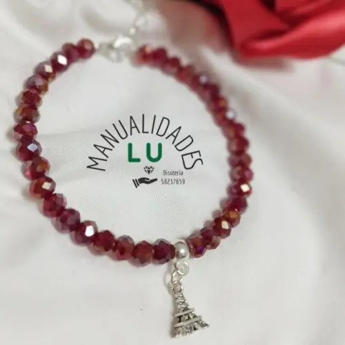 Pulso de alambre de memoria y cristales swaroski. (#94A) — imagen 2