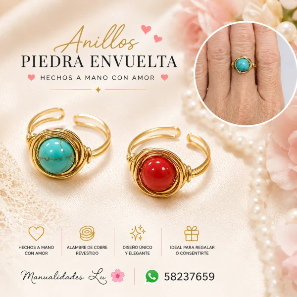 Anillo con piedra envuelta. p86N's foto | Manualidades Lu 🌸 |  BizneCubano