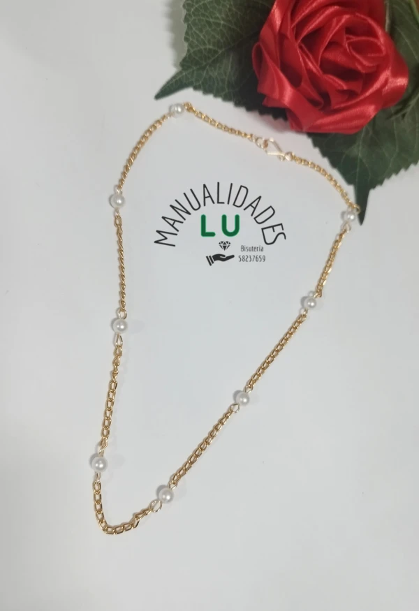 Cadena de aluminio con perlas's foto | Manualidades Lu 🌸 |  BizneCubano