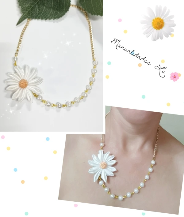 Cadena con flor margarita's foto | Manualidades Lu 🌸 |  BizneCubano