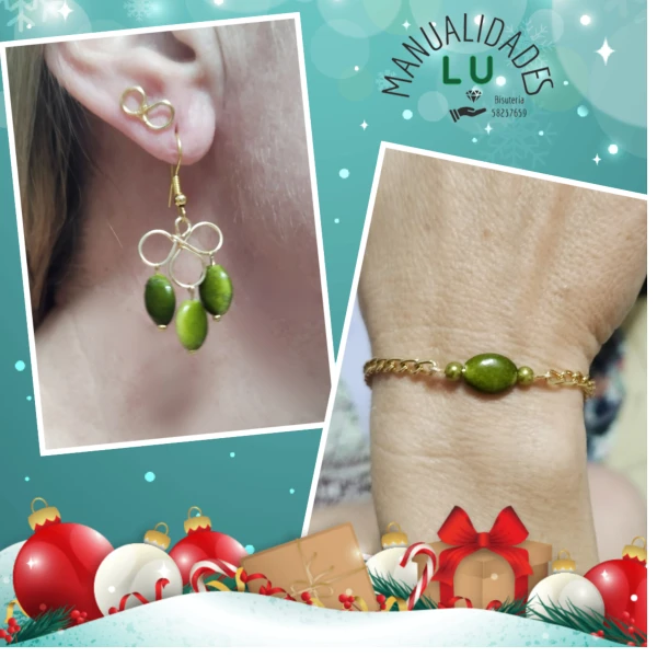 Juego de aretes flor de lis y manilla. #49A's foto | Manualidades Lu 🌸 |  BizneCubano