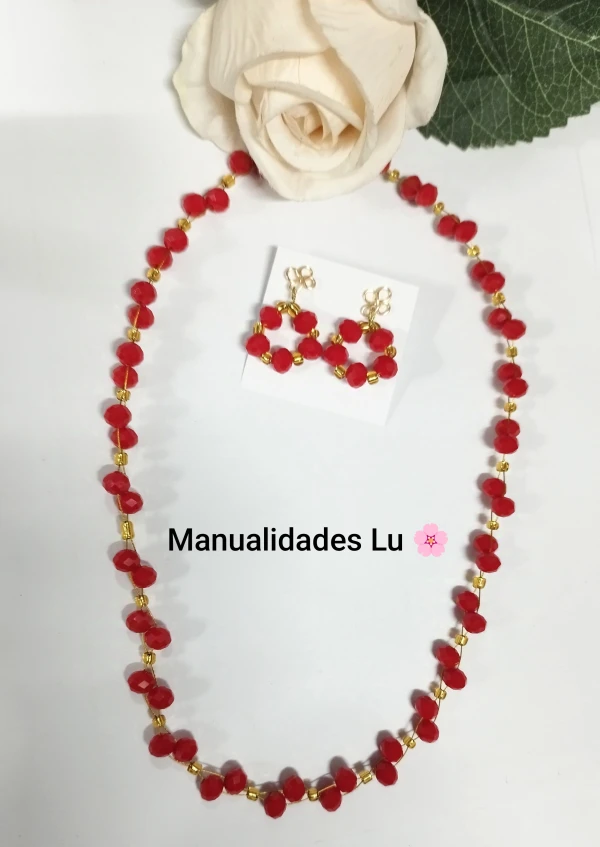 Juego de collar y aretes de cristales swarovski's foto | Manualidades Lu 🌸 |  BizneCubano