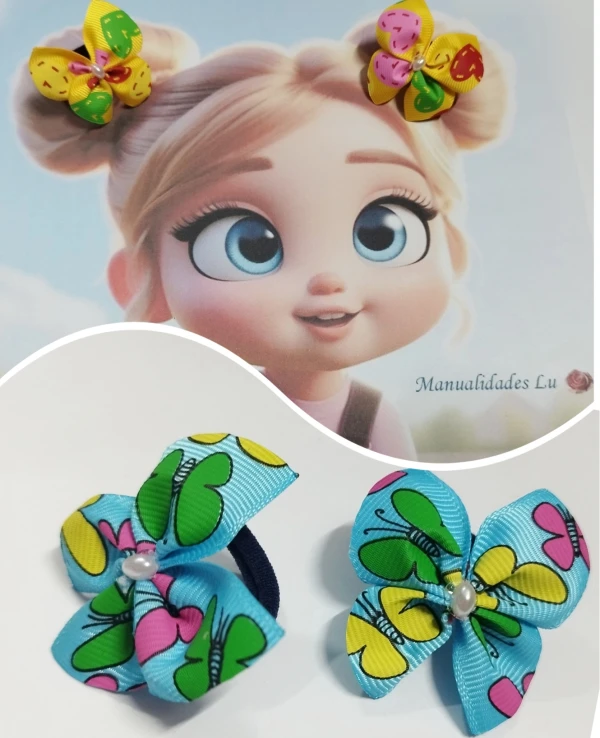 Par de hebillas tic tac con maripositas. #57A's foto | Manualidades Lu 🌸 |  BizneCubano