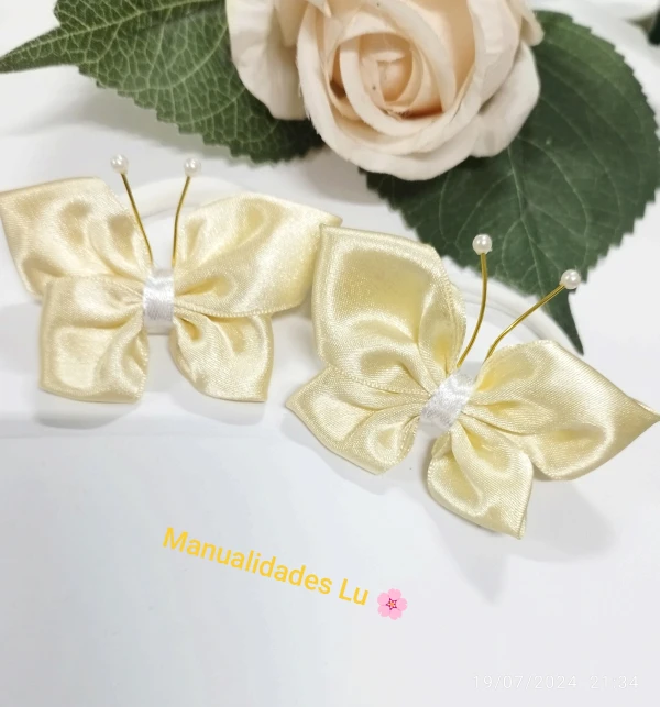 Par de felpas con mariposas. #26A's foto | Manualidades Lu 🌸 |  BizneCubano