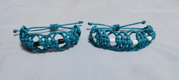 Pulsera macramé tejida nudo alondra doble. p21N's foto | Manualidades Lu 🌸 |  BizneCubano