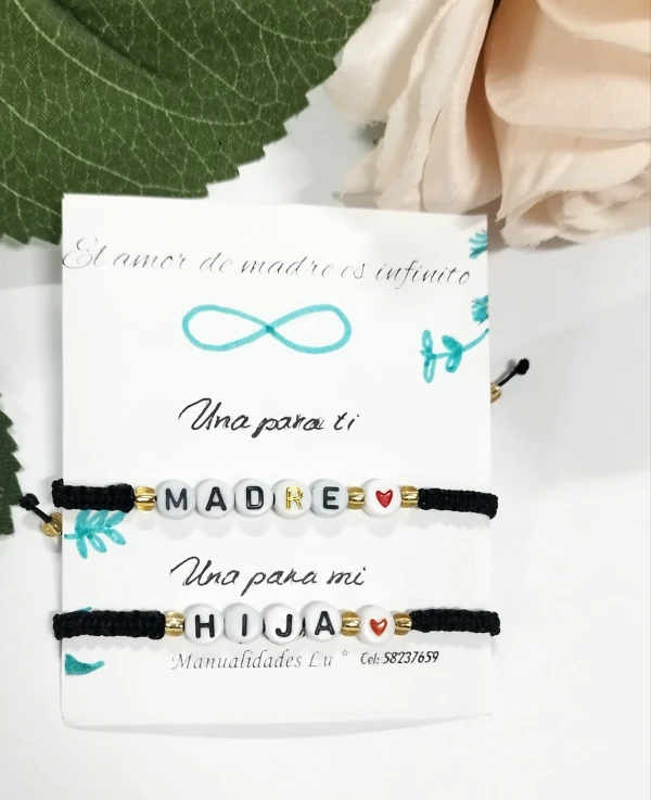 Pulsera macramé tejida Madre/Hija's foto | Manualidades Lu 🌸 |  BizneCubano
