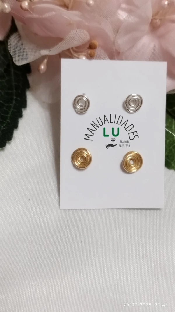 Aretes postes en forma de espiral's foto | Manualidades Lu 🌸 |  BizneCubano