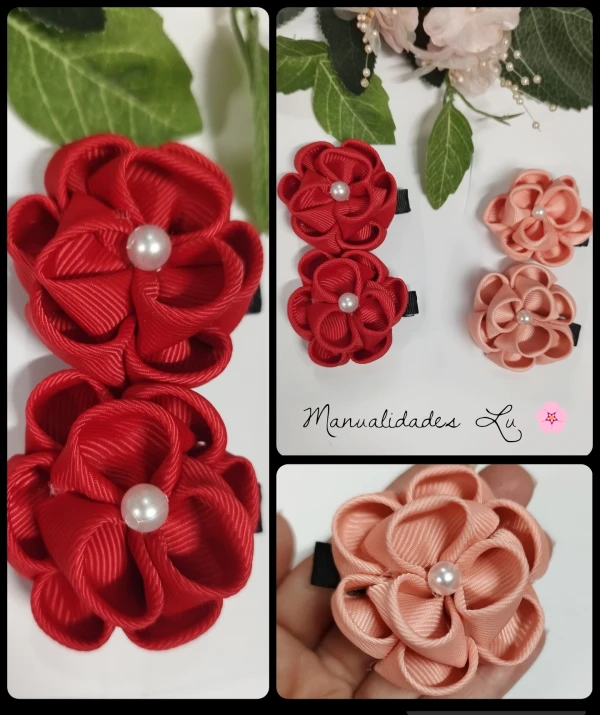 Par de hebillas con flor de 9 pétalos.  (#80A)'s foto | Manualidades Lu 🌸 |  BizneCubano