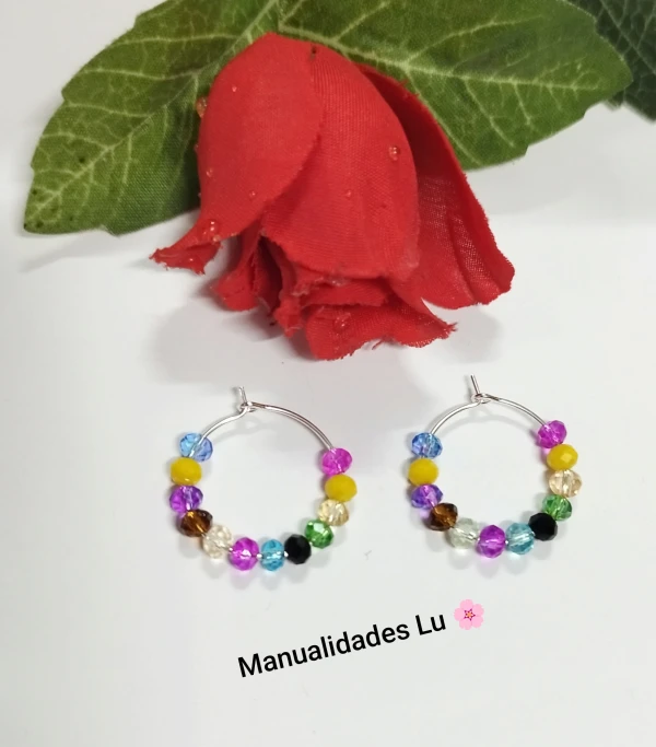 Argollas plateadas preformadas con cristales 4mm. p63N's foto | Manualidades Lu 🌸 |  BizneCubano