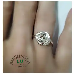 Anillo ajustable en forma de flor. p80N miniatura 1