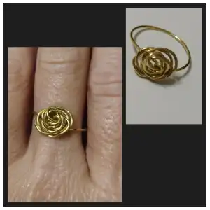 Anillo ajustable en forma de flor. p80N miniatura 2