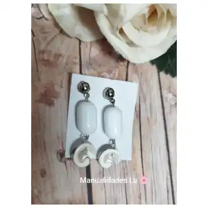 Aretes con conchas marinas miniatura 1