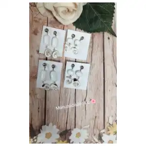 Aretes con conchas marinas miniatura 2