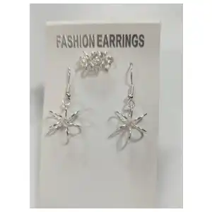 Aretes poste flor con aros. p72N miniatura 2