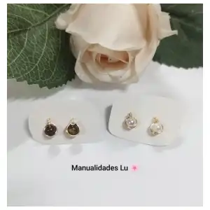 Aretes con perla envuelta. p83N miniatura 2