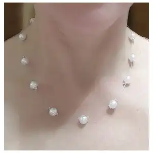 Collar de perlas flotantes miniatura 1