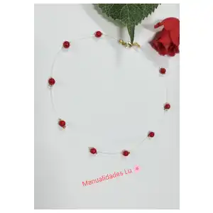 Collar de perlas flotantes miniatura 3