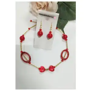 Juego de collar y aretes miniatura 2
