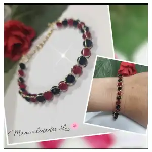 Pulsera de alambre trenzado con cristales miniatura 2