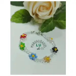 Manilla con flores de cristales #60A miniatura 1