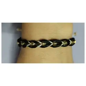 Pulsera tejida en forma de V. p23N miniatura 1