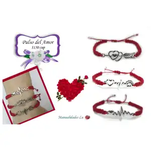 Pulsera macramé tejida con conector  metálico miniatura 1