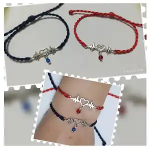 Pulsera macramé tejida con conector  metálico miniatura 2