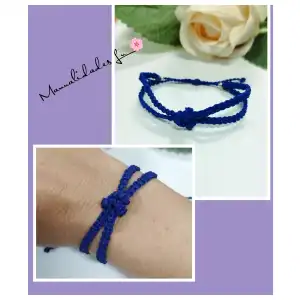 Pulsera macramé tejida una dentro de otra. p23B miniatura 1